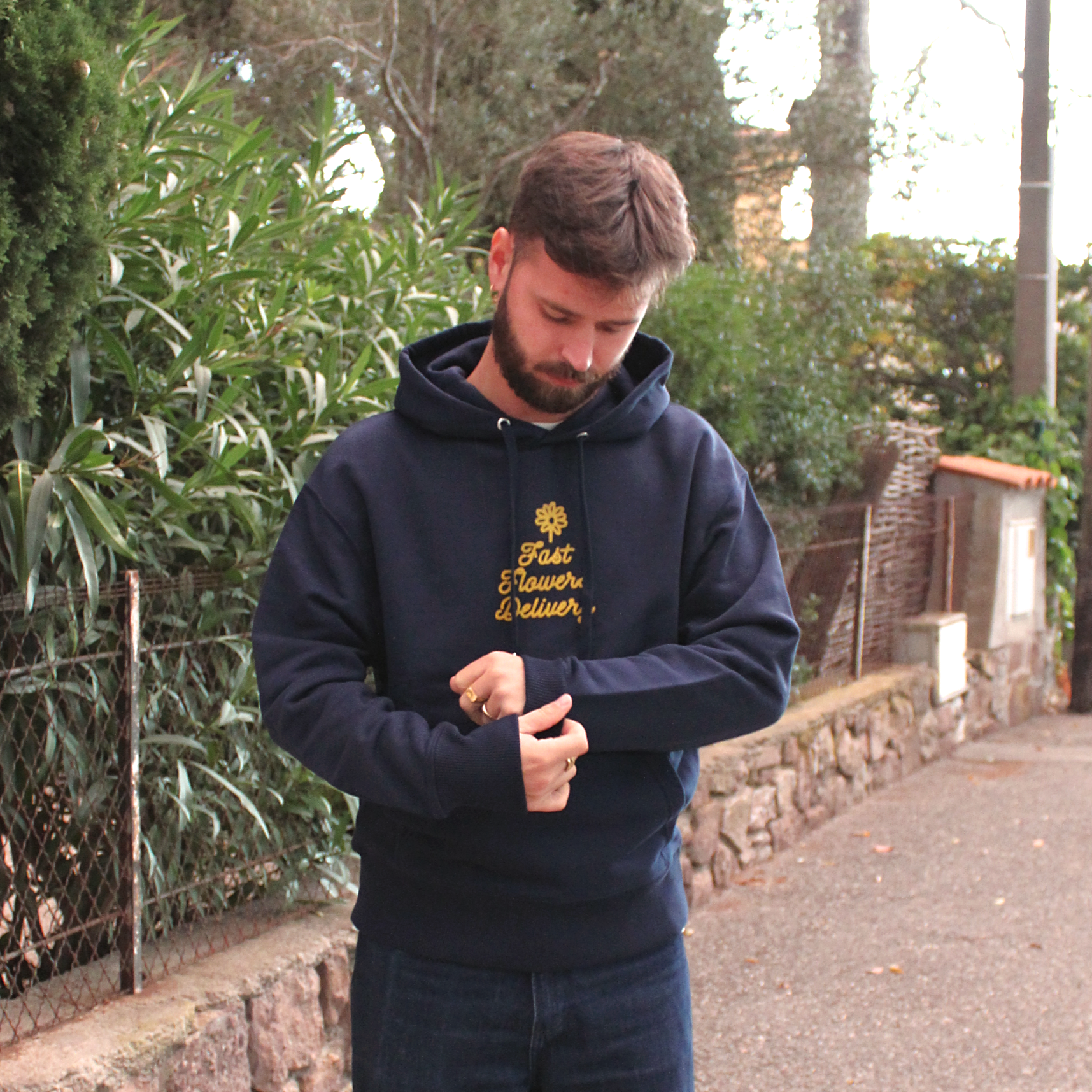 Sweat à capuche "Fast Flowers Delivery"