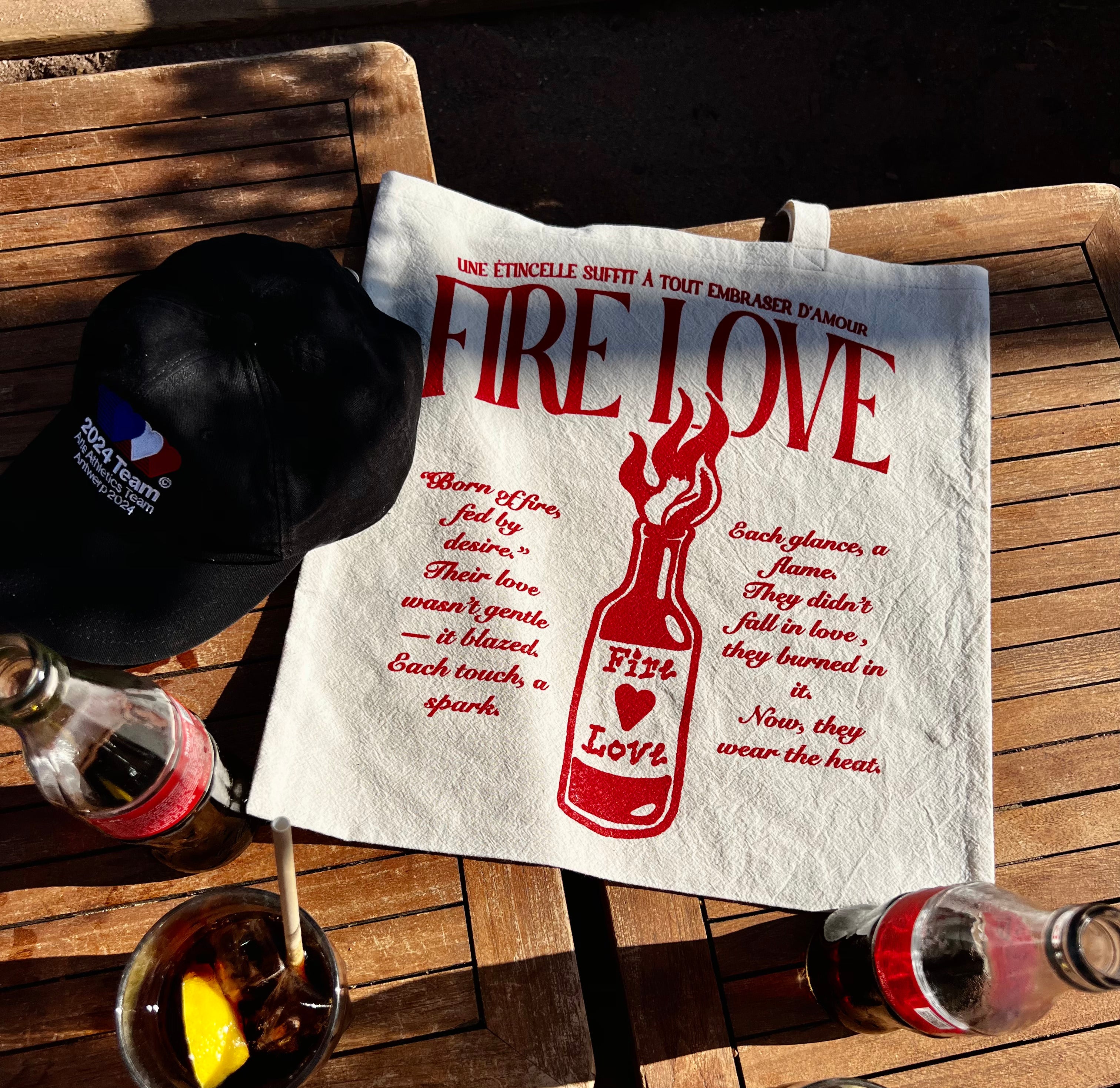 Tote bag "Fire Love"