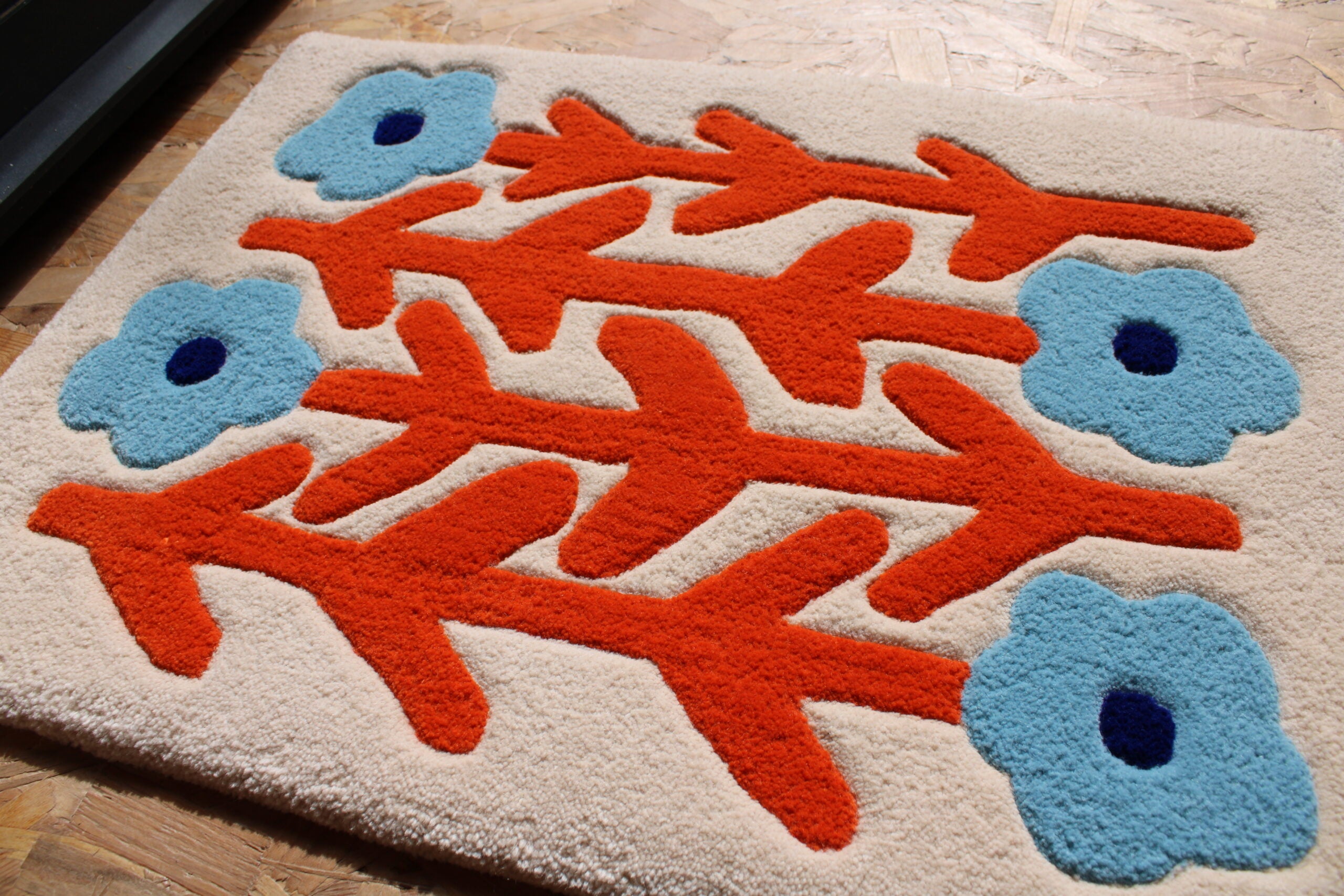 Tapis Laine "Parterre de fleurs"