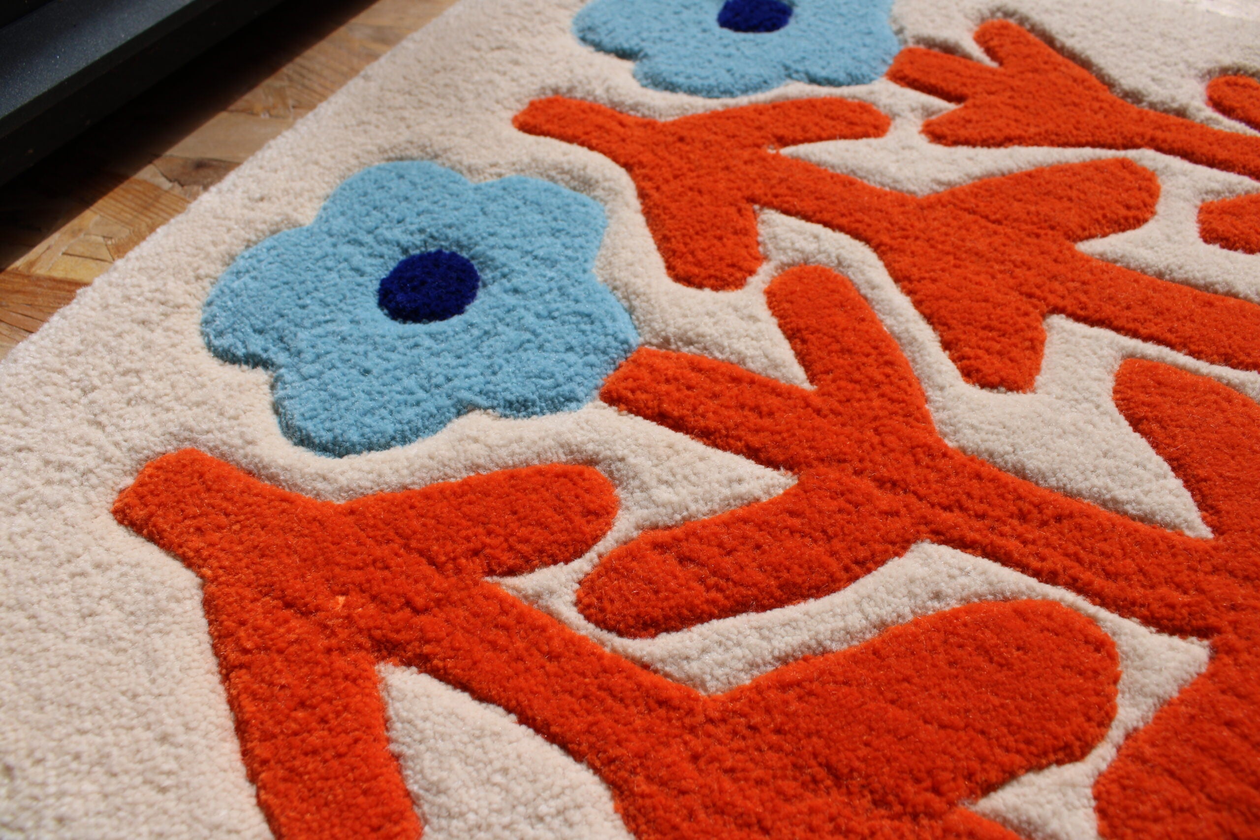 Tapis Laine "Parterre de fleurs"
