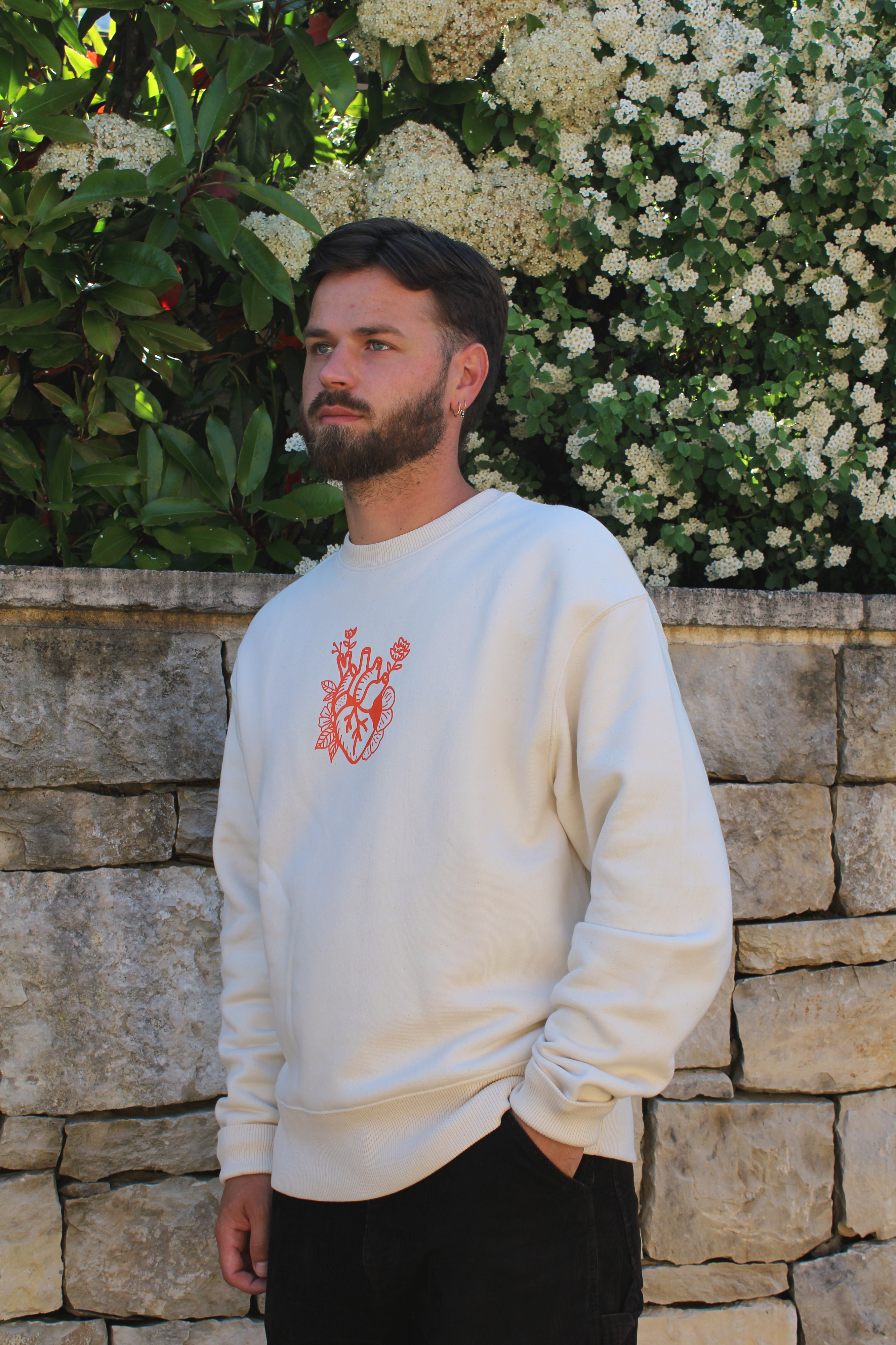 Sweat "Coeur Fleuri"
