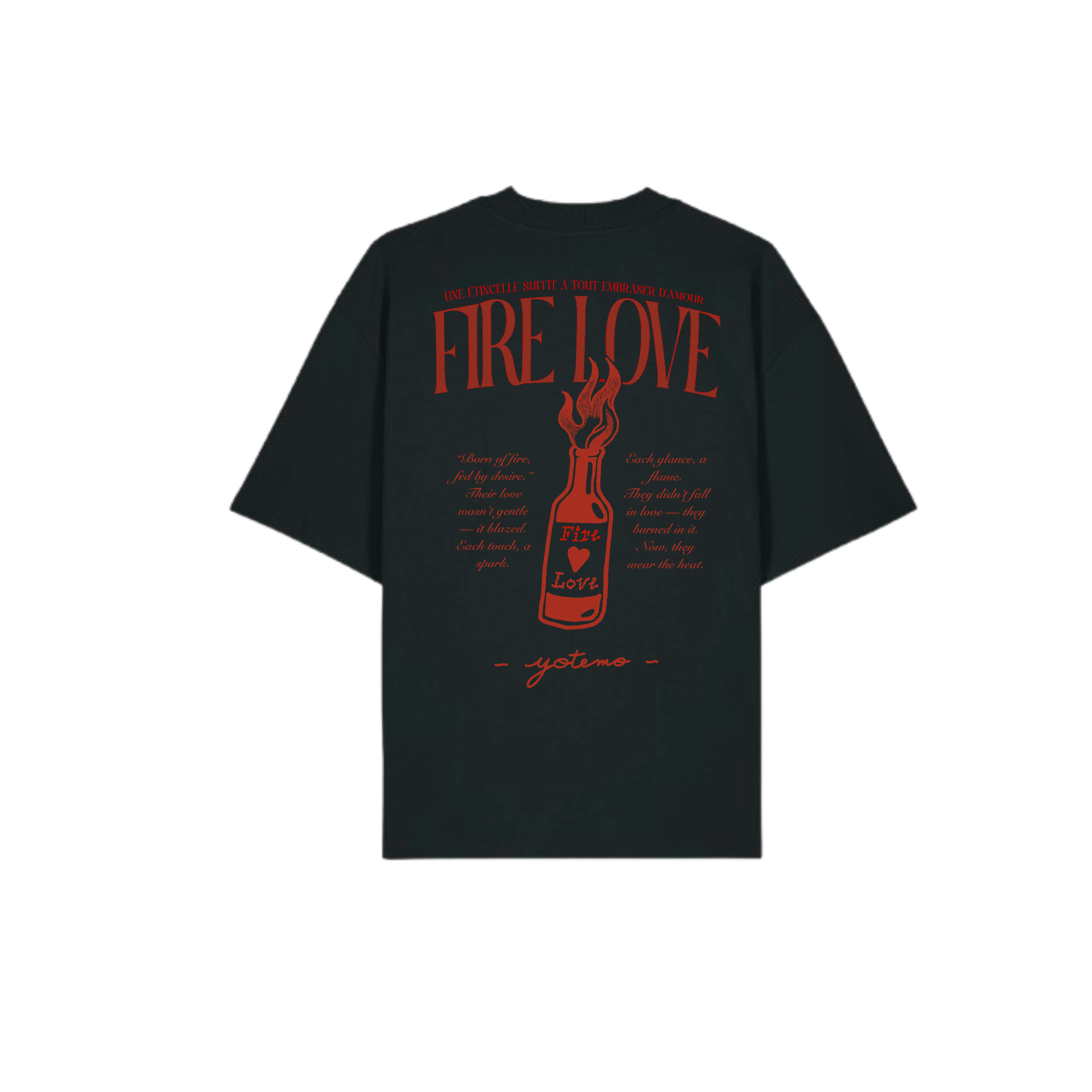 T-shirt Oversize "Fire Love"
