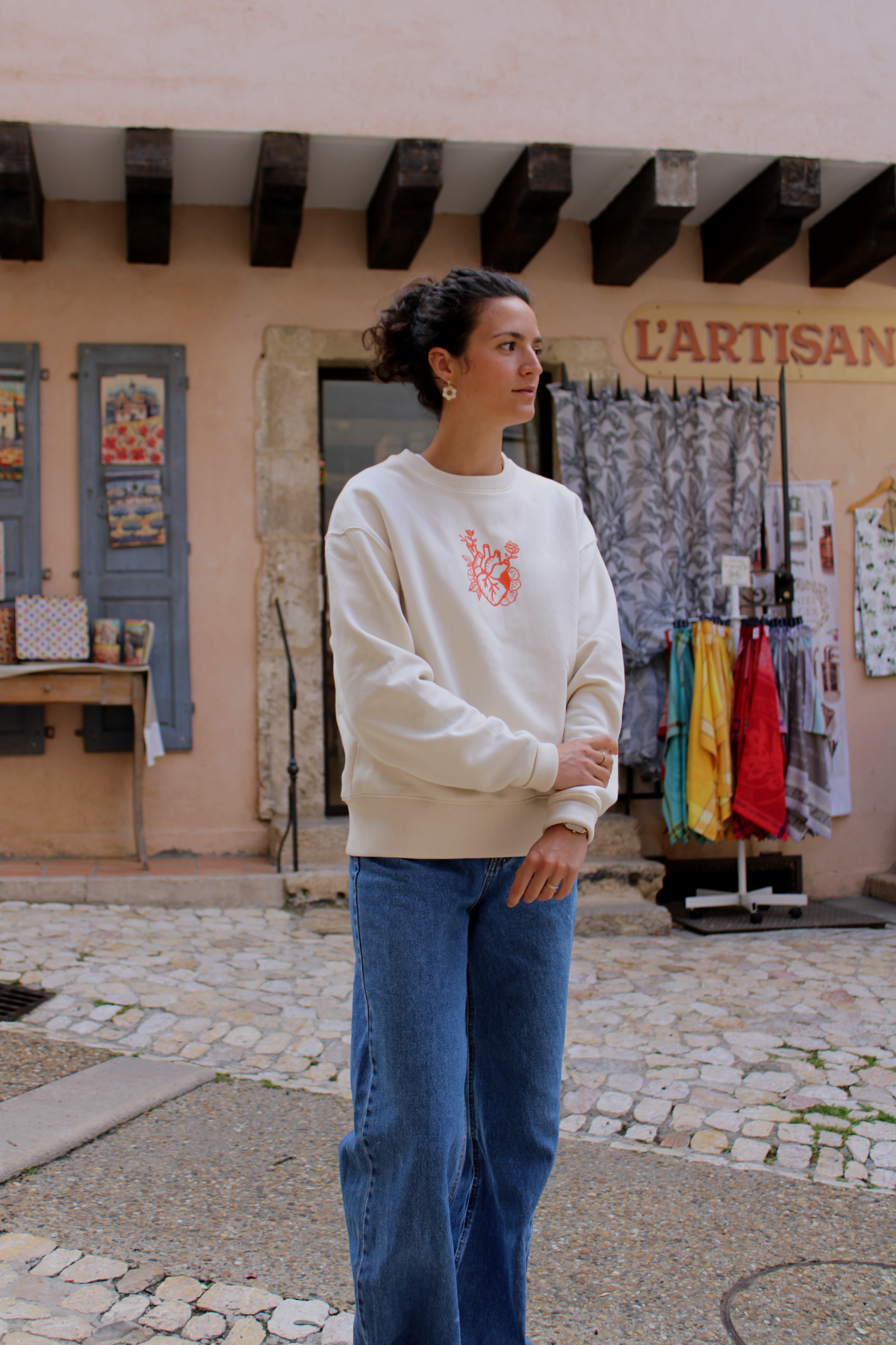 Sweat "Coeur Fleuri"