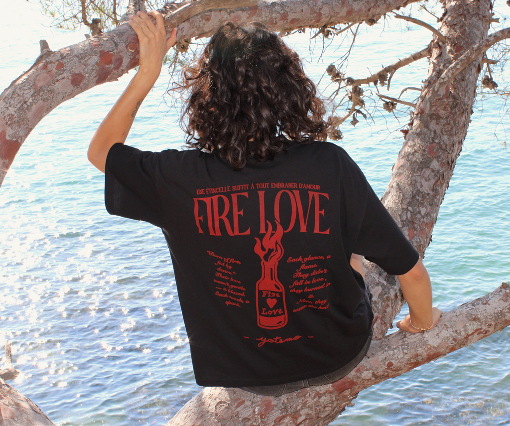 T-shirt Oversize "Fire Love"