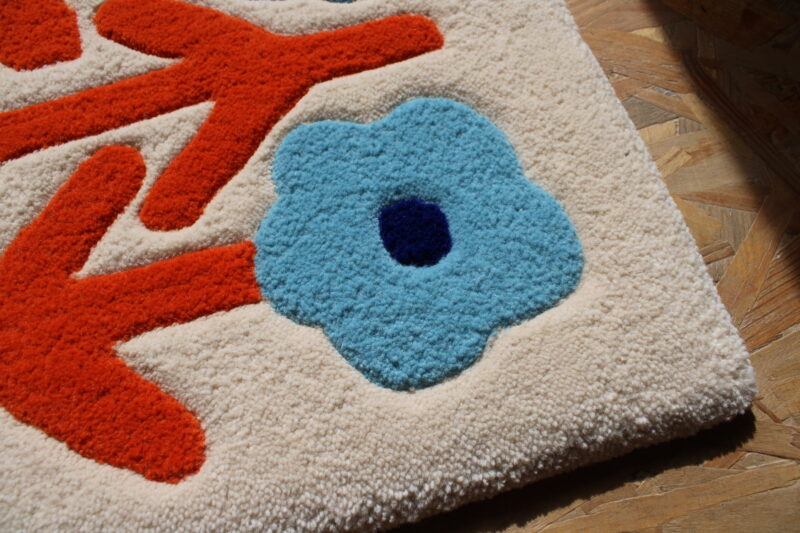 Tapis laine « Parterre de fleurs » – Image 3