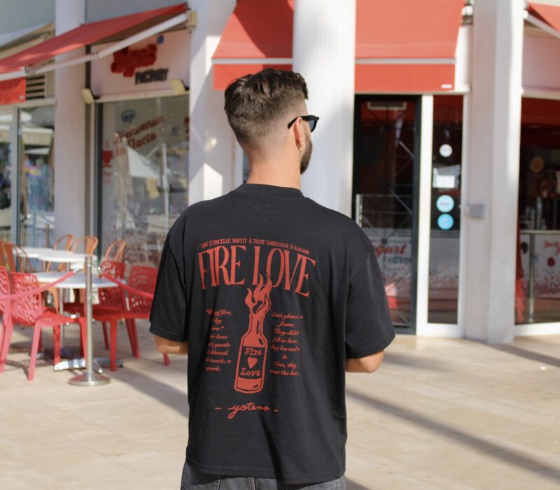T-shirt Oversize « Fire Love » – Image 2