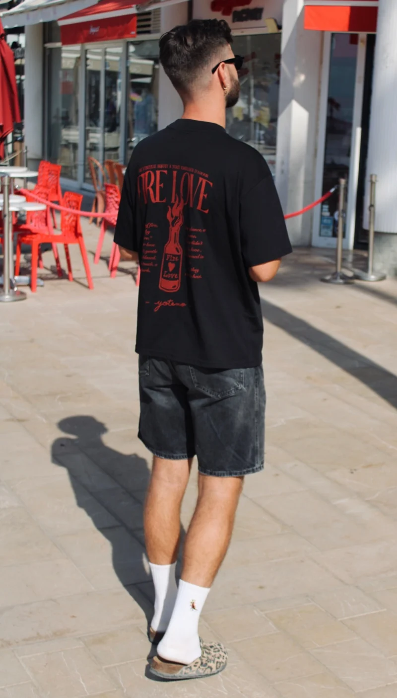 T-shirt Oversize « Fire Love » – Image 5