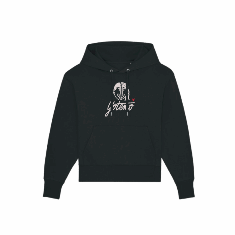 Sweat à capuche noir « Love Rules »