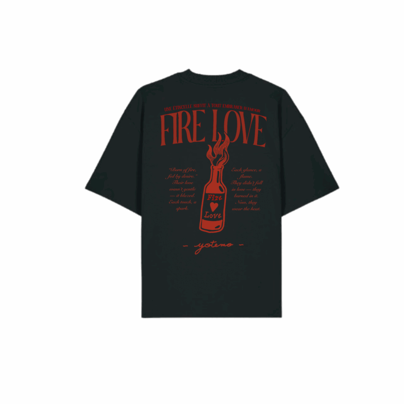 T-shirt Oversize « Fire Love »