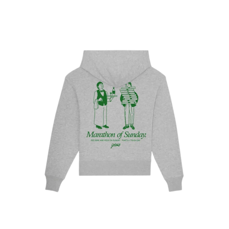 Sweat à capuche gris « Marathon of sunday »