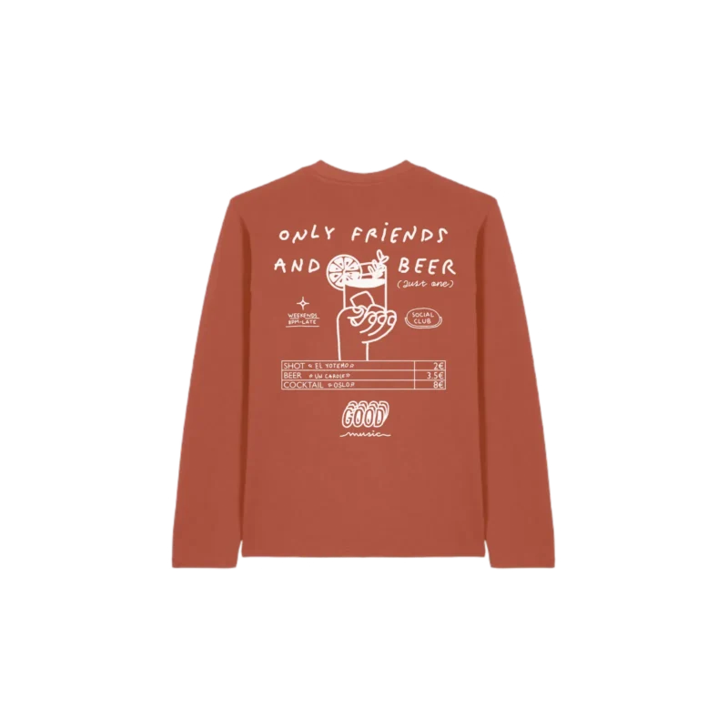 T-shirt manche longue « Friends and beer »