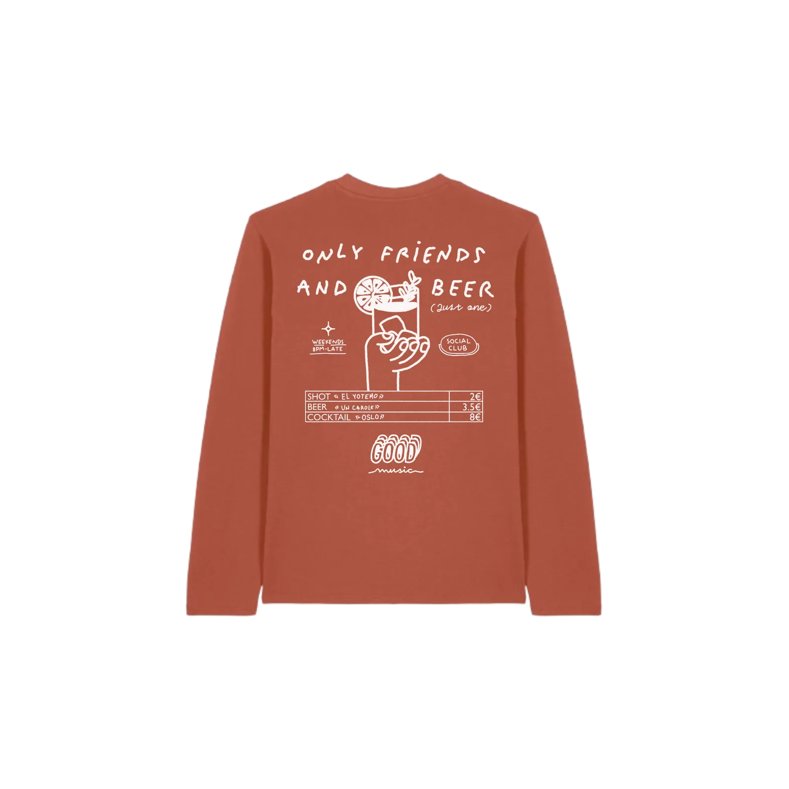 T-shirt manche longue « Friends and beer »